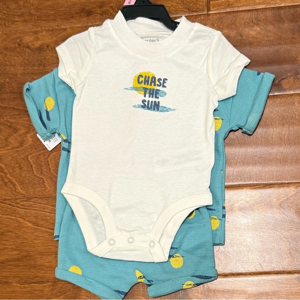 NWT Size 24 months Carter's Blue Beach 3 piece  Set